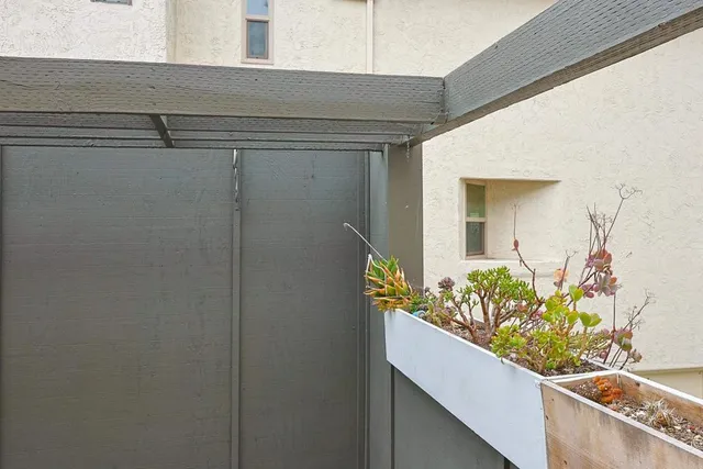 a view of a house with wooden floor and a potted plant
