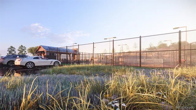 a view of swimming pool with a yard