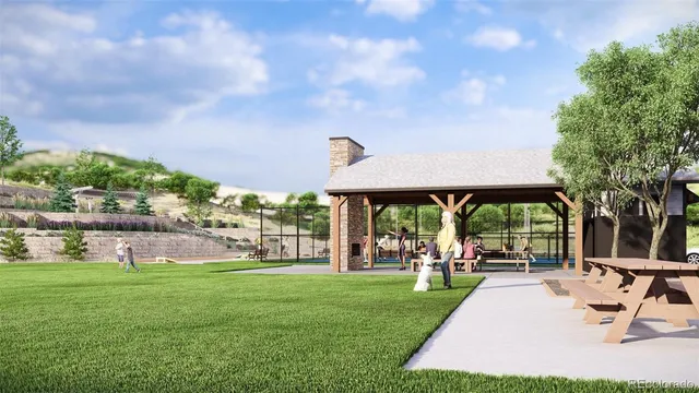 a view of a garden from a patio