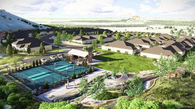 an aerial view of residential building with outdoor space