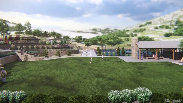 a view of a house with a backyard