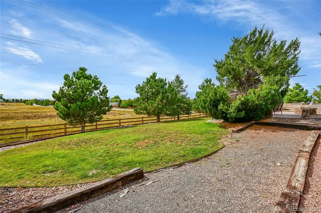 a outdoor view with a sitting space