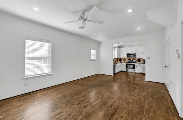 a view of kitchen with furniture and window