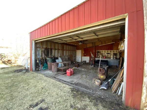 a view of a garage room