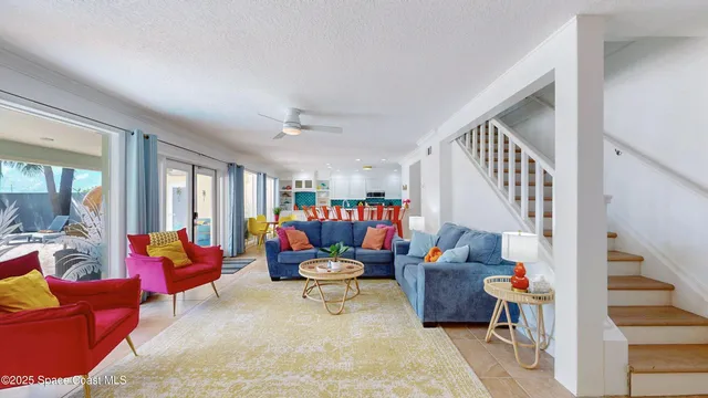 a room with furniture and a table