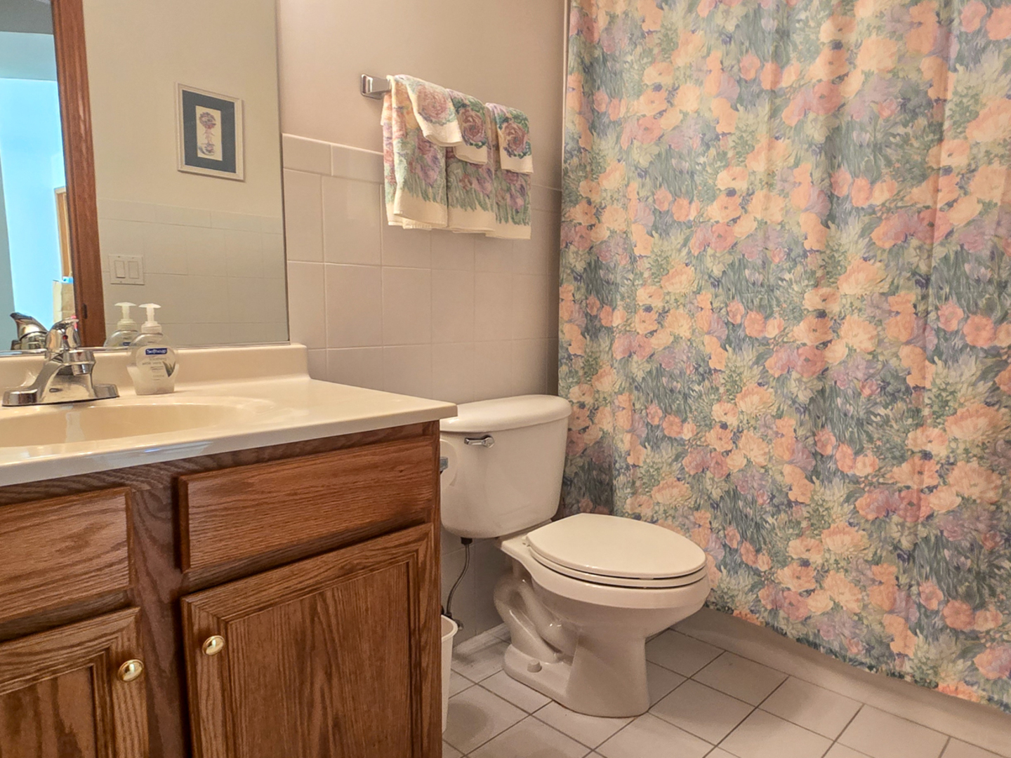 4655 North Cumberland Avenue, Unit 502 Norridge, IL 60706 - Photo 10 of 11 a bathroom with a sink a toilet and a mirror