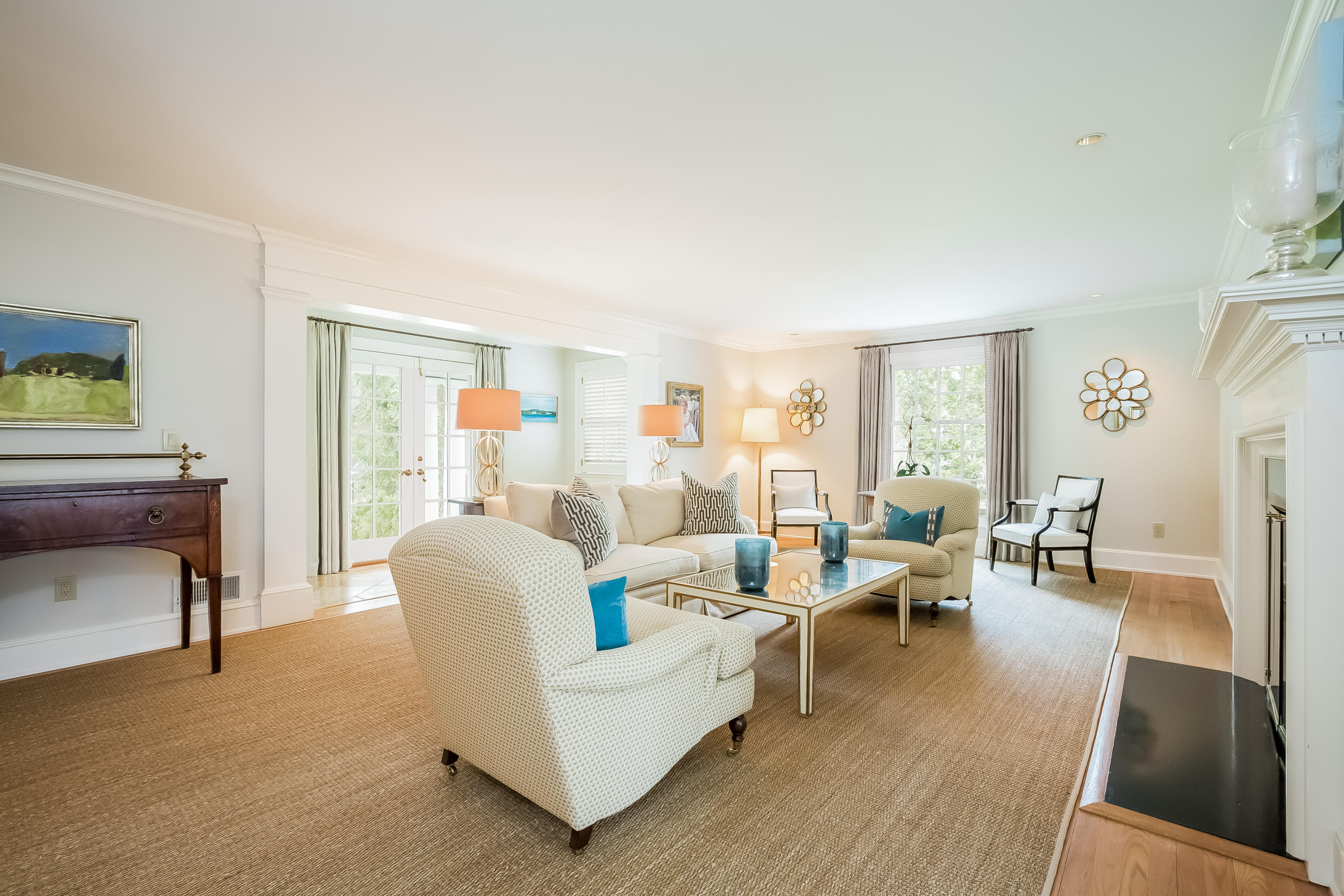 8 Haskell Lane Darien, CT 06820 - Photo 4 of 31 a living room with furniture and a wooden floor