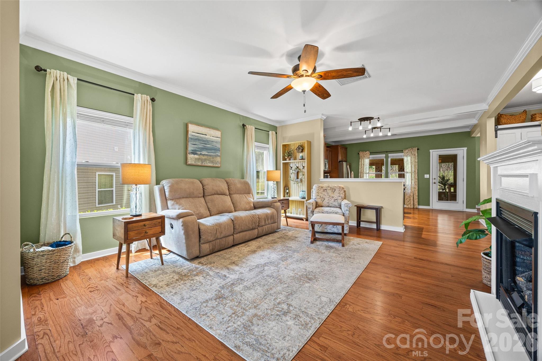 334 Battery Circle Clover, SC 29710 - Photo 5 of 29 a living room with furniture and a fireplace