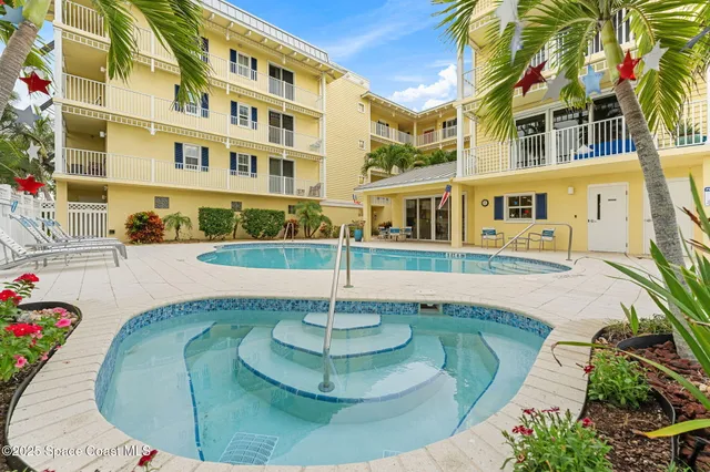 a view of a building with garden