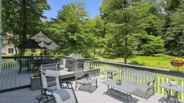 a view of a patio on the deck and a patio
