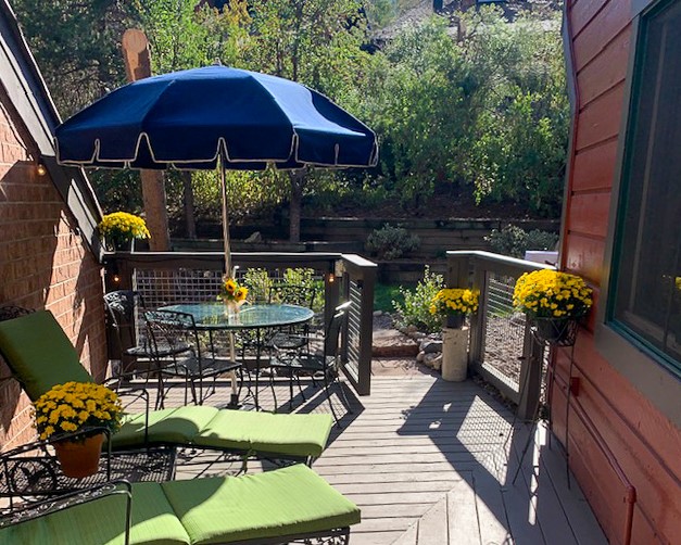 2650 Medicine Springs Road, Unit 11 Steamboat Springs, CO 80487 - Photo 39 of 40 a view of a chairs and table in the patio