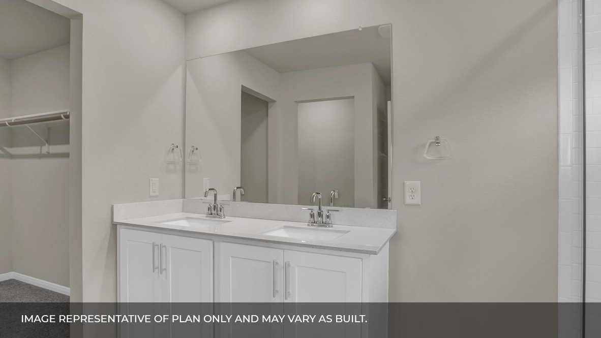 135 Morning Glory Loop Kyle, TX 78640 - Photo 18 of 22 a bathroom with a sink vanity and a mirror