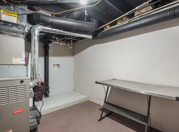 a view of storage and utility room