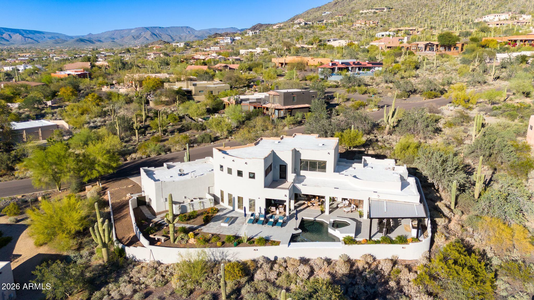5901 East Restin Road Cave Creek, AZ 85331 - Photo 97 of 101 an aerial view of residential houses with outdoor space