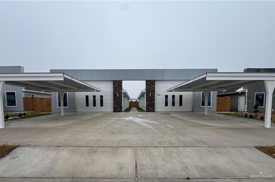 a house view with a outdoor space