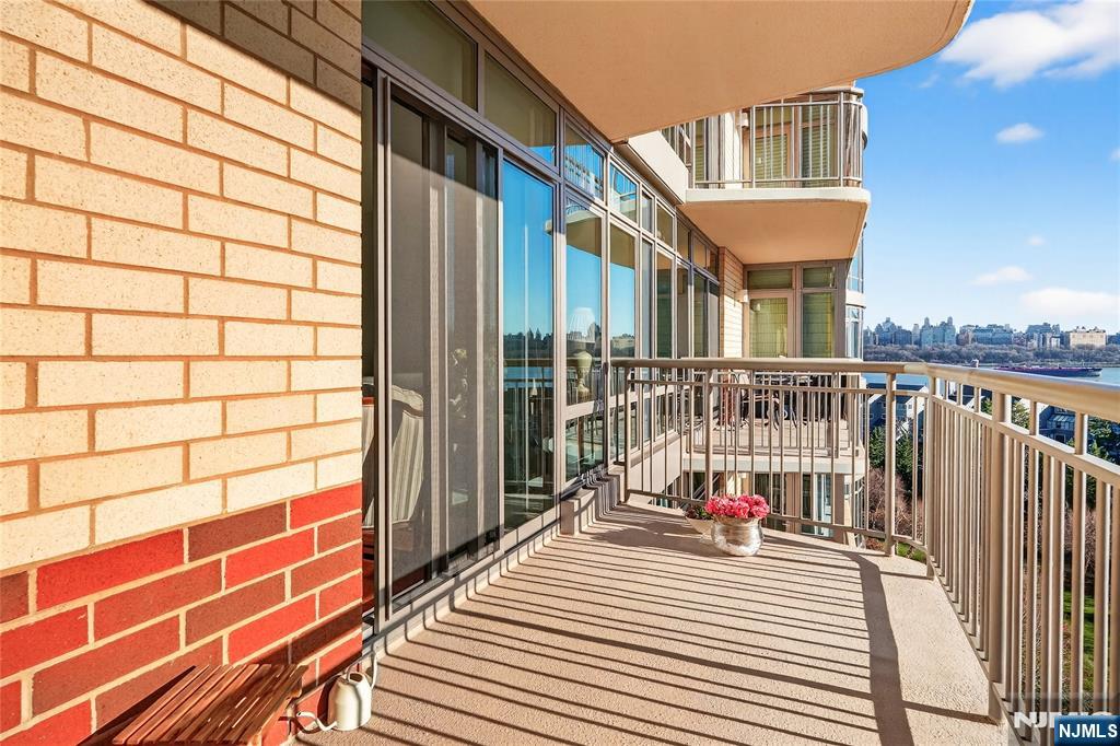 8100 River Road, Unit 801 North Bergen, NJ 07047 - Photo 14 of 48 a balcony view with a outdoor space