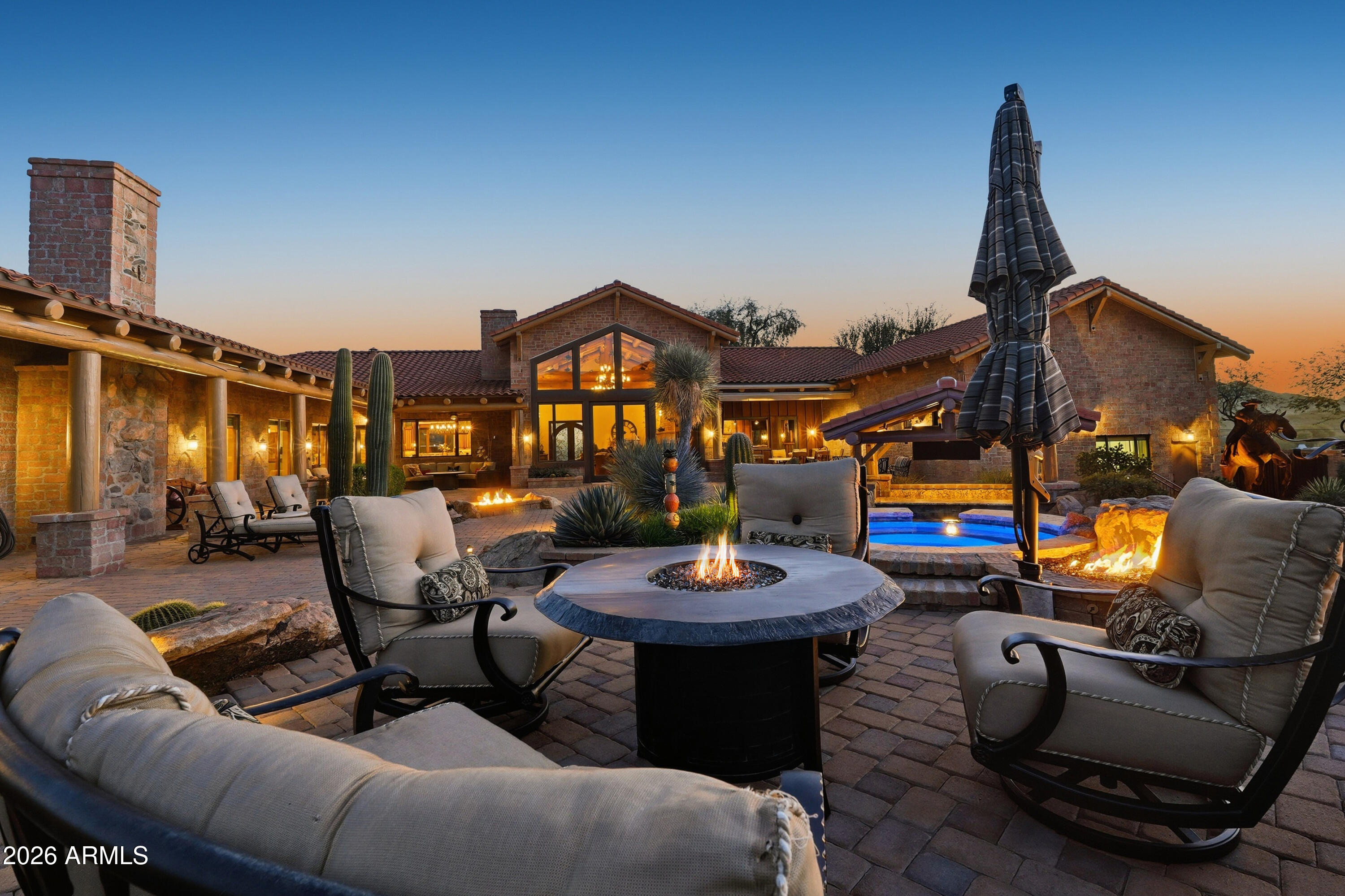 42531 North Spur Cross Road Cave Creek, AZ 85331 - Photo 60 of 75 Sunset Fades, Firelight Takes Over