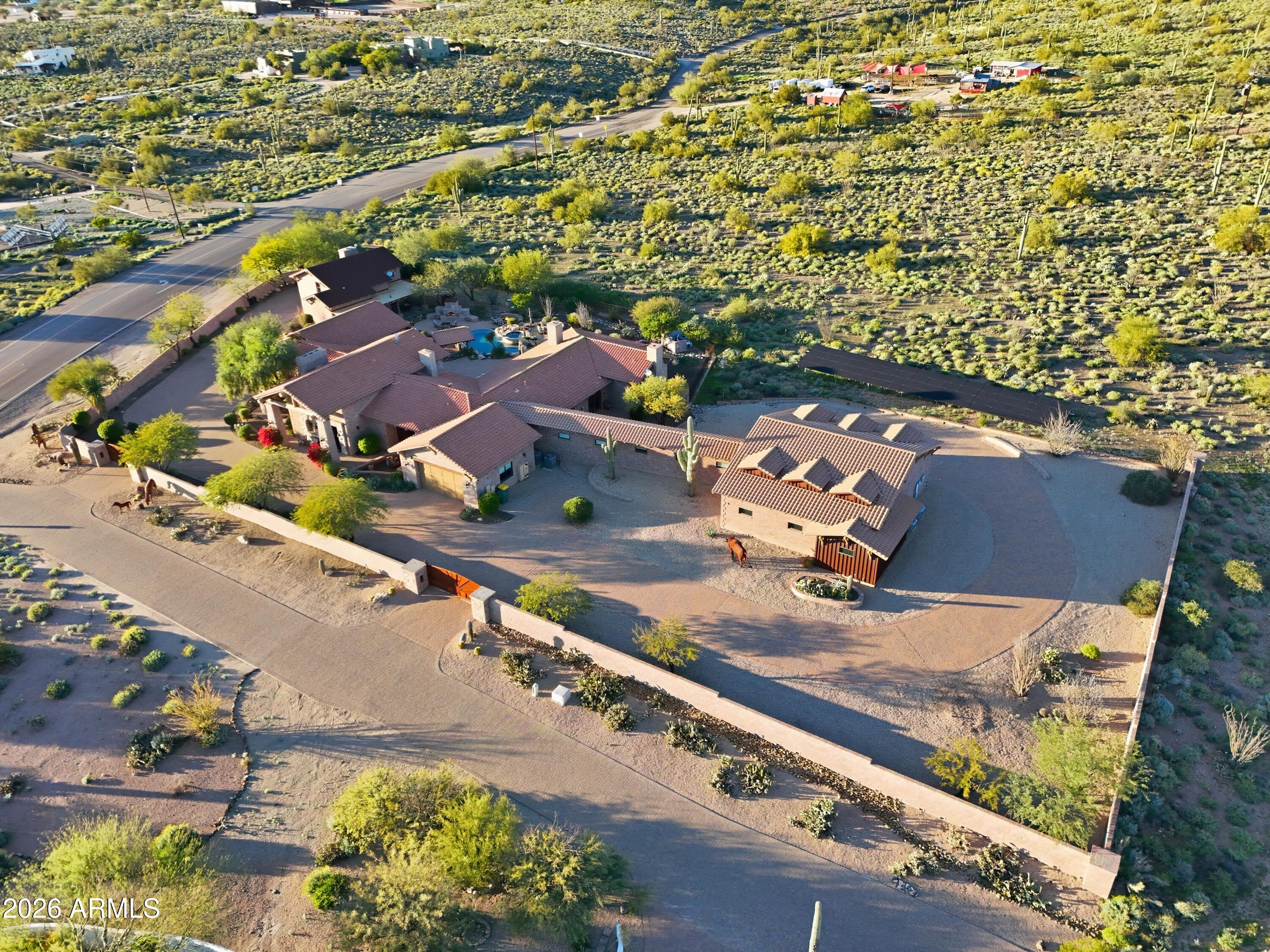 42531 North Spur Cross Road Cave Creek, AZ 85331 - Photo 73 of 75 an aerial view of residential houses with outdoor space