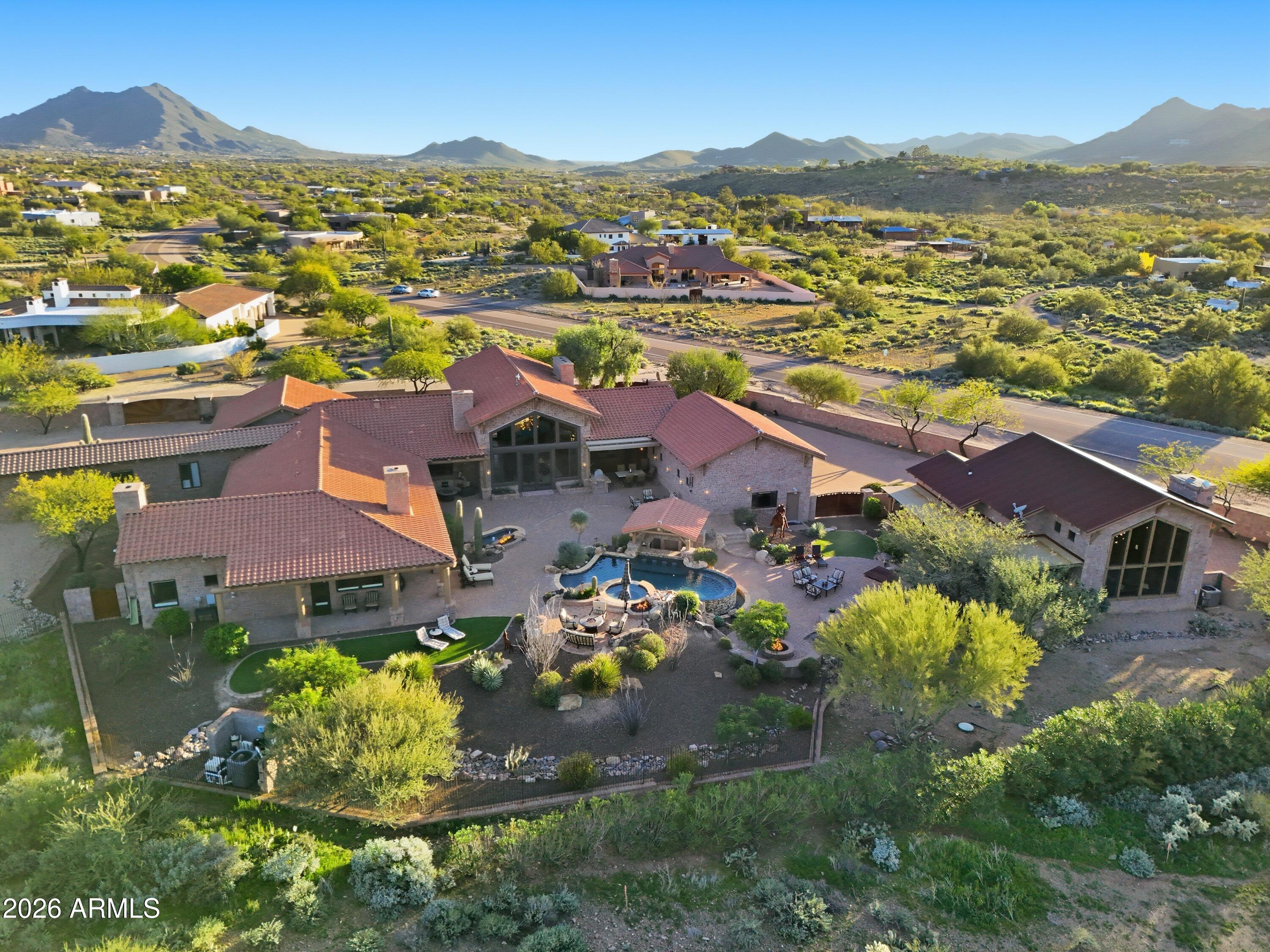 42531 North Spur Cross Road Cave Creek, AZ 85331 - Photo 75 of 75 an aerial view of residential houses and outdoor space