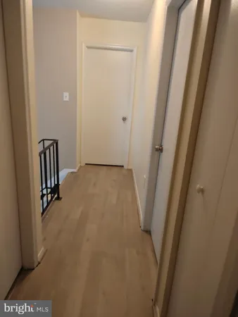 a view of a room with door