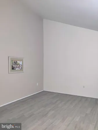 an empty room with a workbench