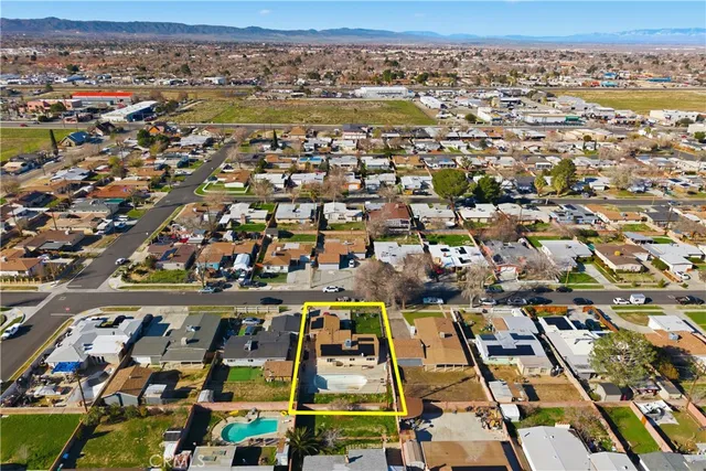 an aerial view of a city