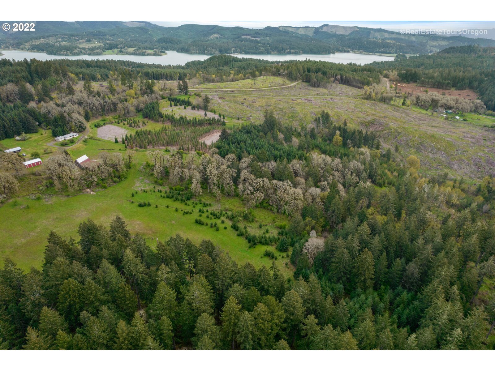 54795 Southwest Roberts School Road Gaston, OR 97119 - Photo 25 of 32 a view of a lake and green valley