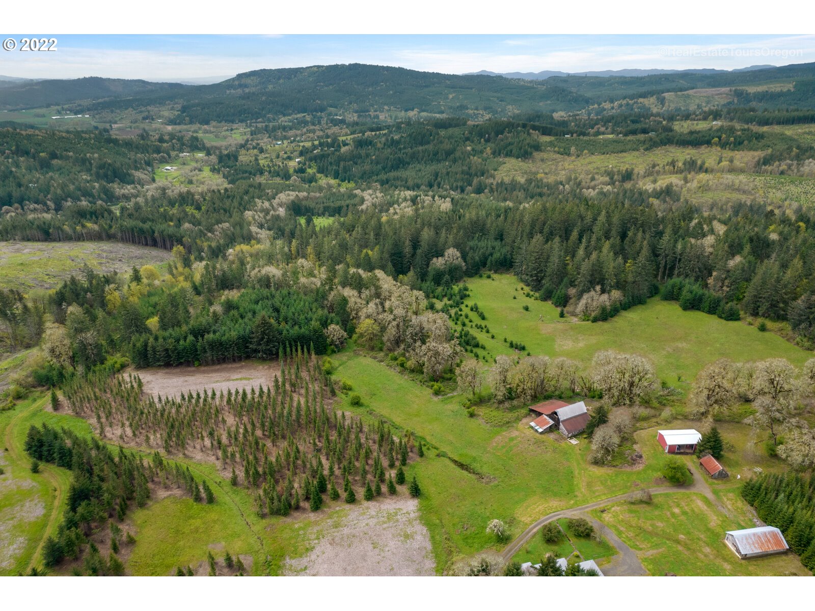 54795 Southwest Roberts School Road Gaston, OR 97119 - Photo 29 of 32 a view of a lush green hillside and houses