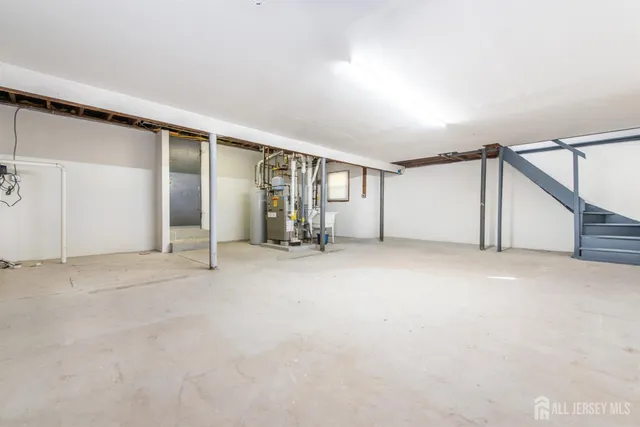 a view of an empty room with garage