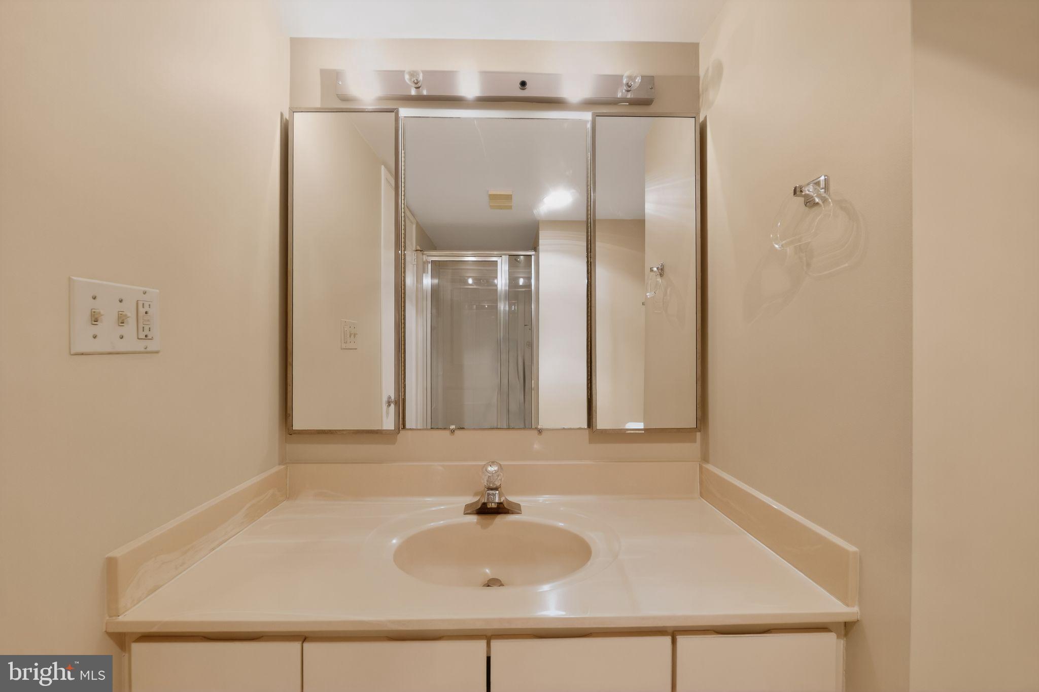 15107 Interlachen Drive, Unit 21022 Silver Spring, MD 20906 - Photo 24 of 33 a bathroom with a sink and a mirror