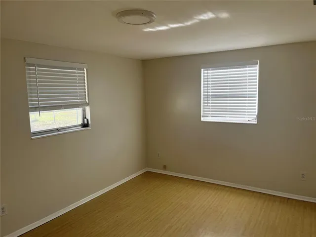 an empty room with a window
