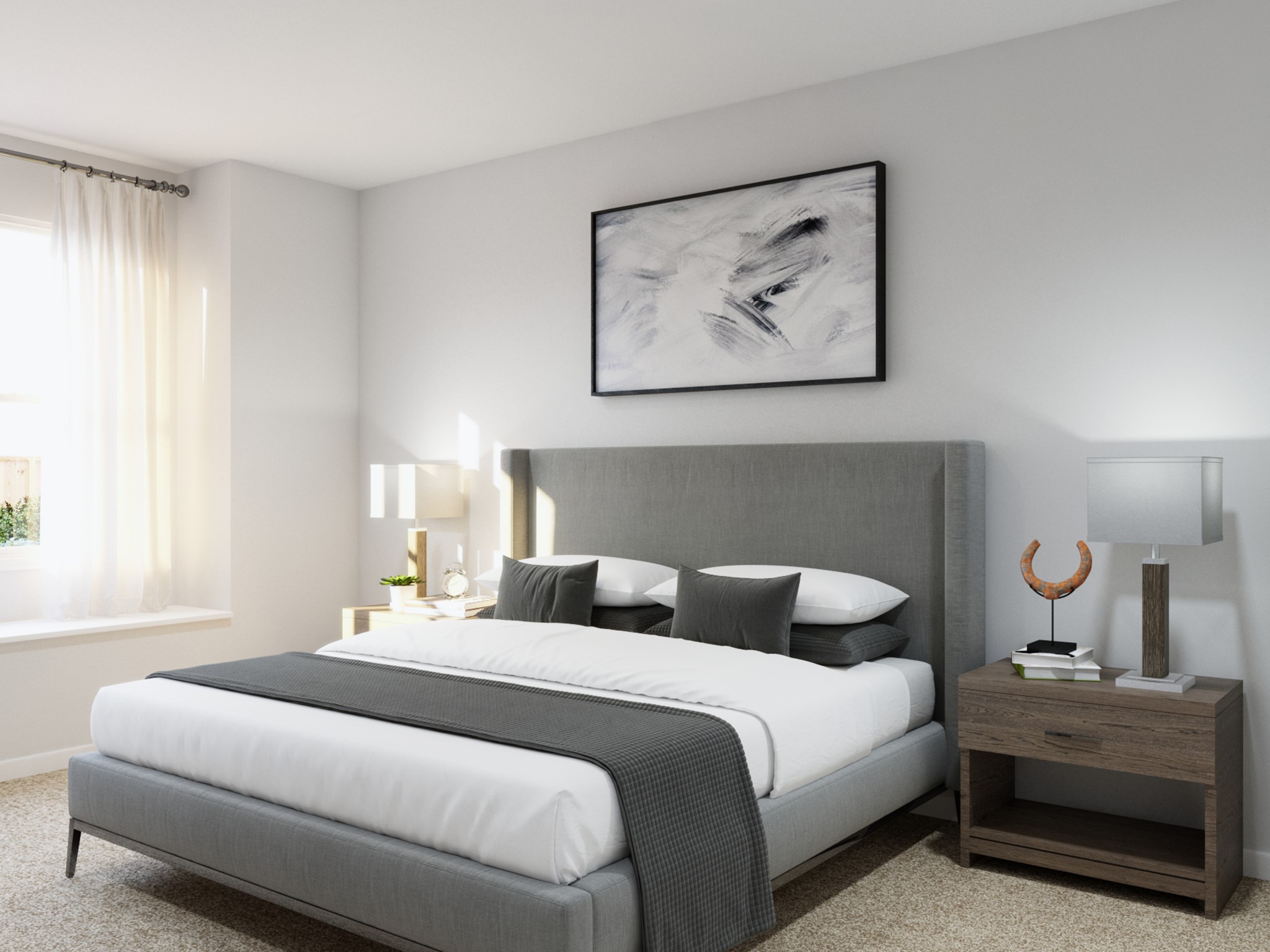 13647 Kit Run Splendora, TX 77372 - Photo 22 of 43 a bedroom with a bed a couch and a window