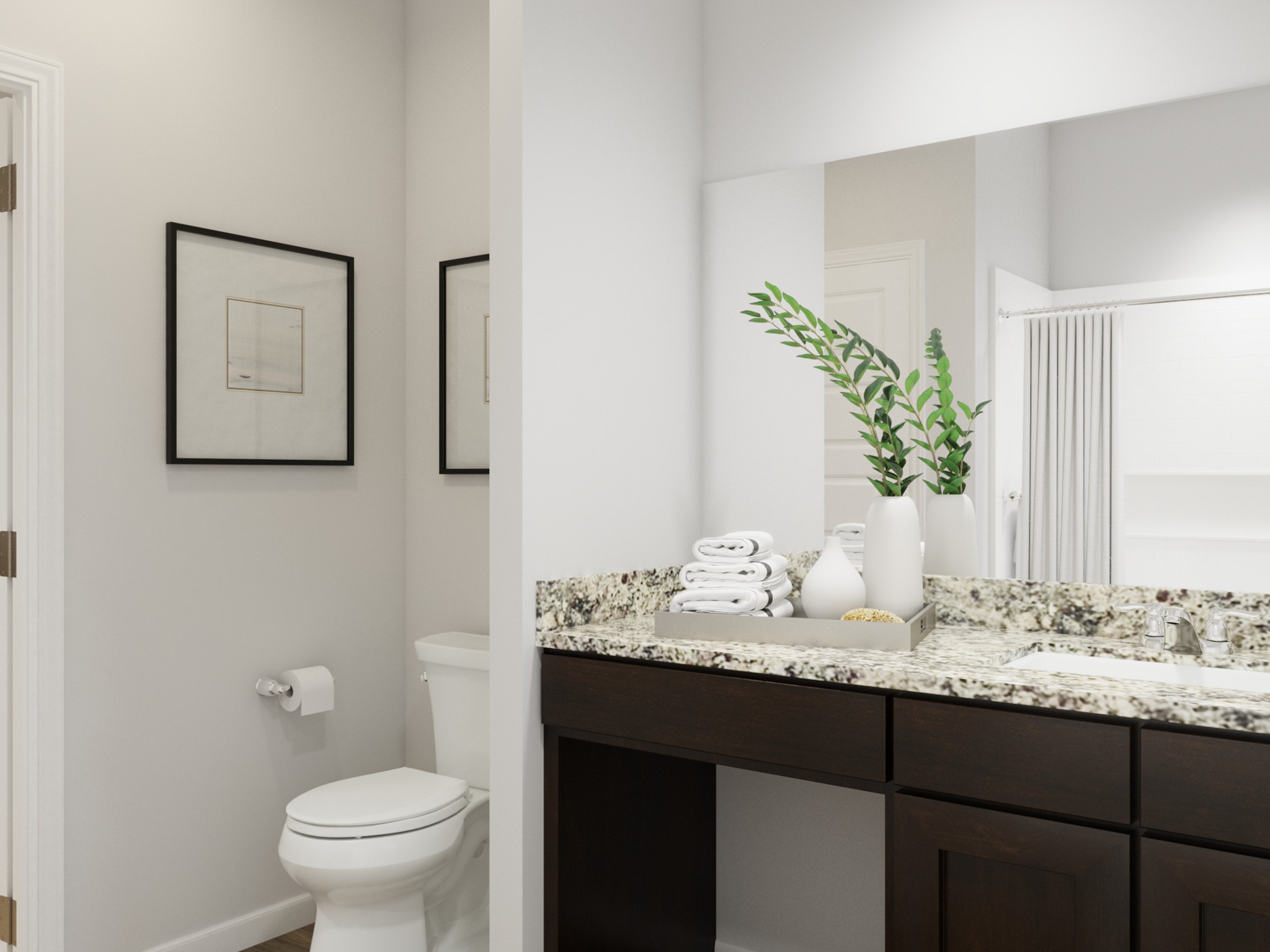 13647 Kit Run Splendora, TX 77372 - Photo 24 of 43 a bathroom with a granite countertop sink and a toilet