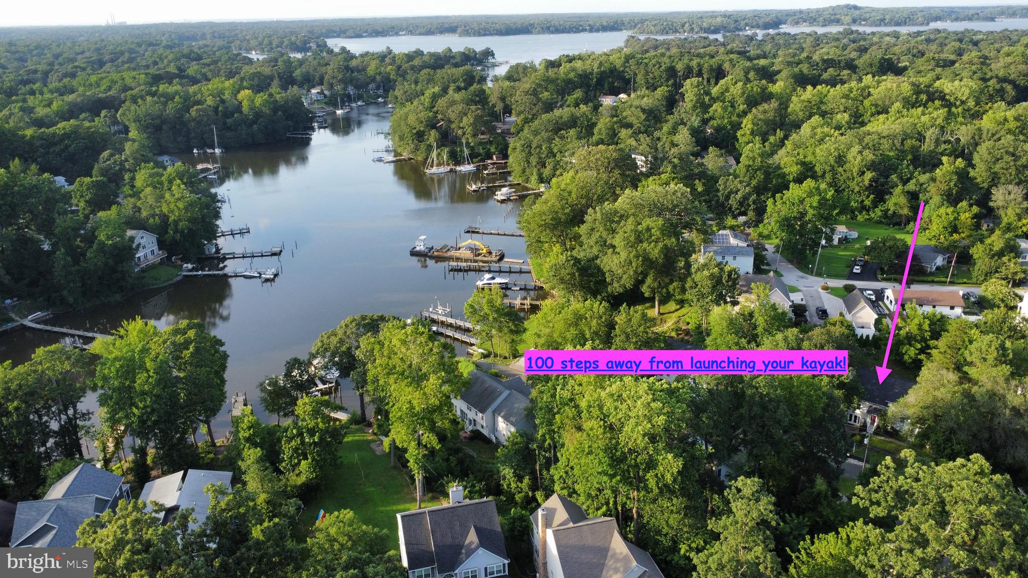 124 Shore Road Arnold, MD 21012 - Photo 4 of 51 Drone shot to show proximity to water