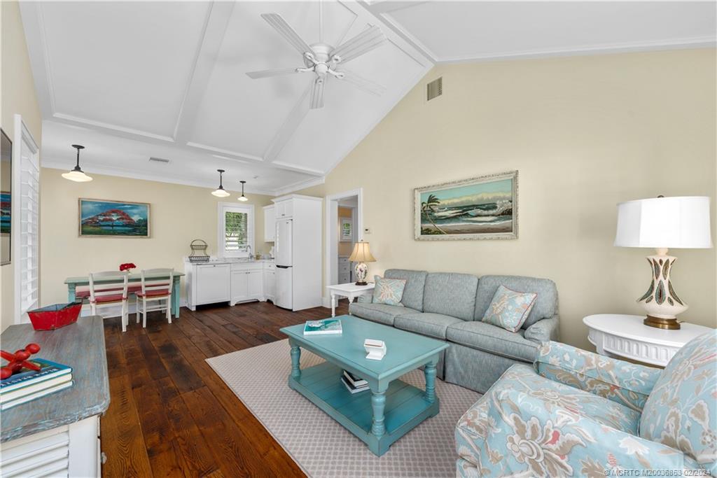 1441 Southeast Riverside Drive Stuart, FL 34996 - Photo 61 of 73 a living room with furniture and wooden floor