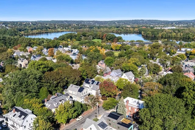 an aerial view of multiple house
