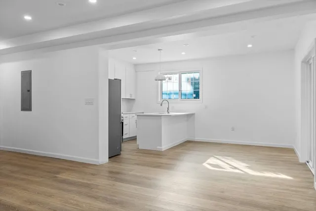 a view of kitchen and window