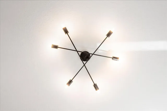 a table with a lamp on it