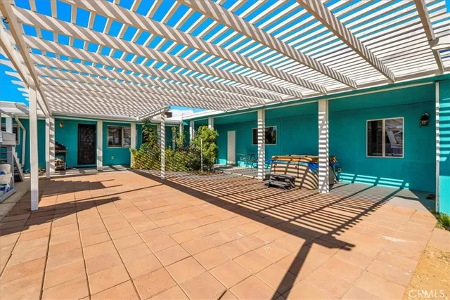 an aerial view of residential building and green space