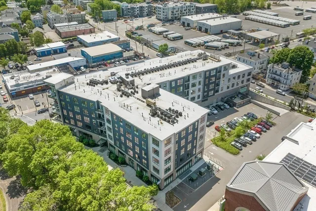 a city view with tall buildings