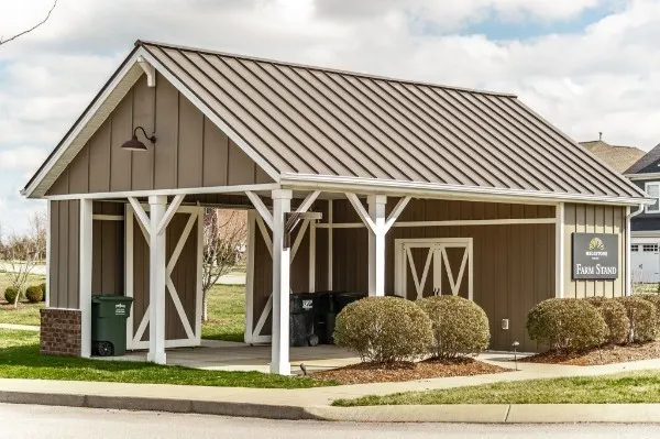 a front view of a house