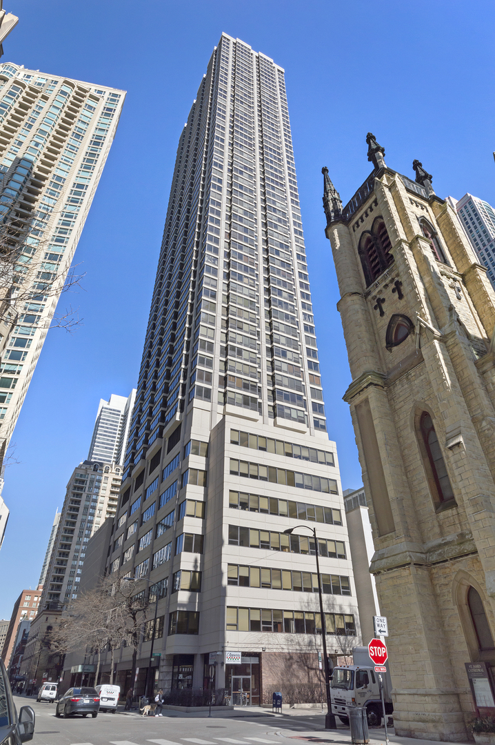 a front view of a building