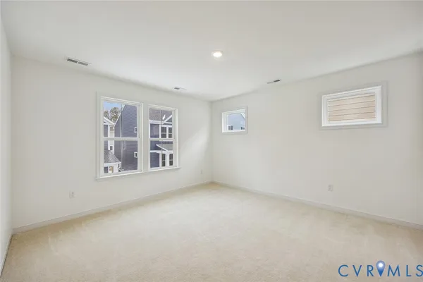 an empty room with a window