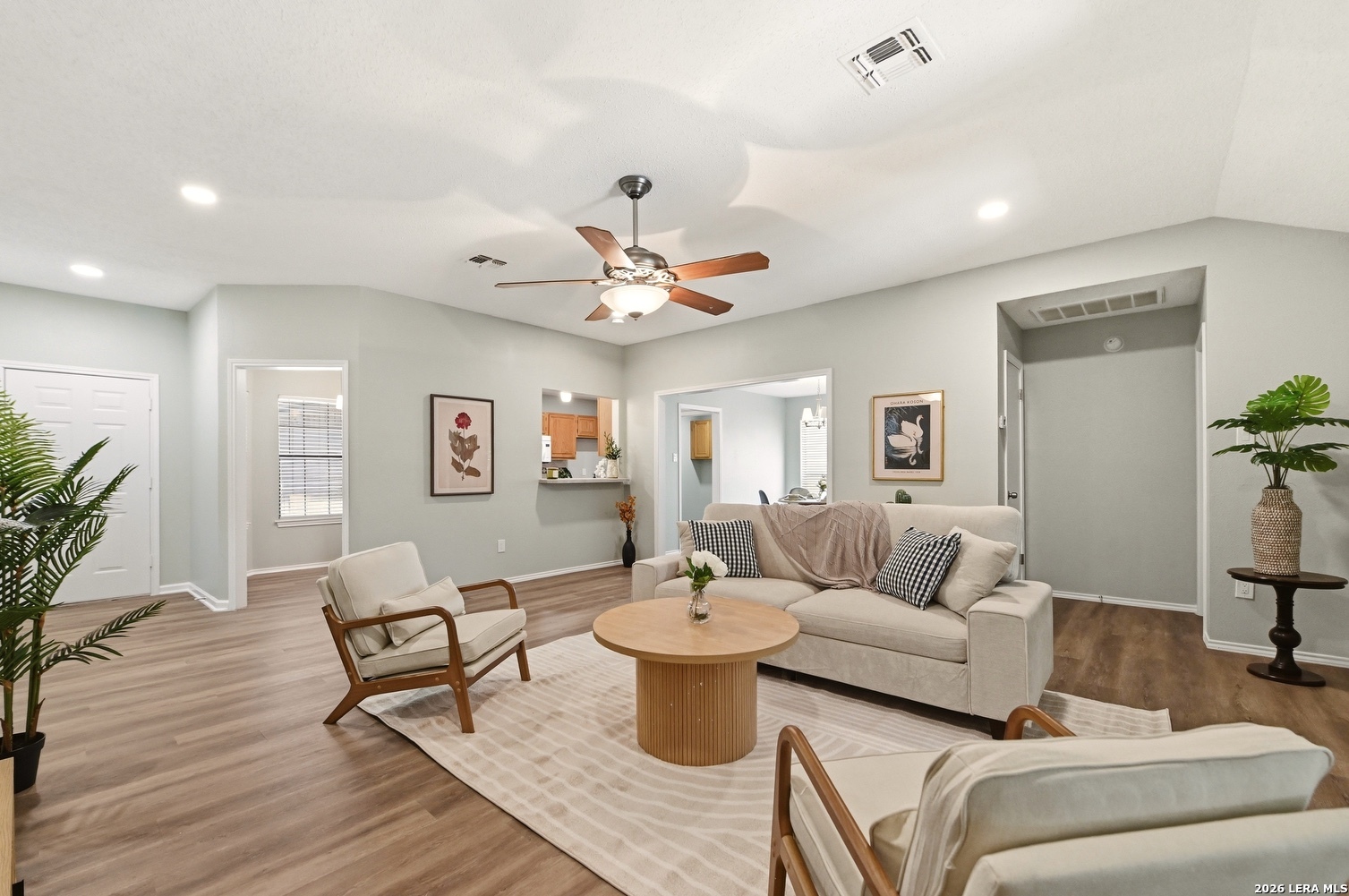 3820 Pheasant Schertz, TX 78108 - Photo 6 of 20 a living room with furniture and a chandelier