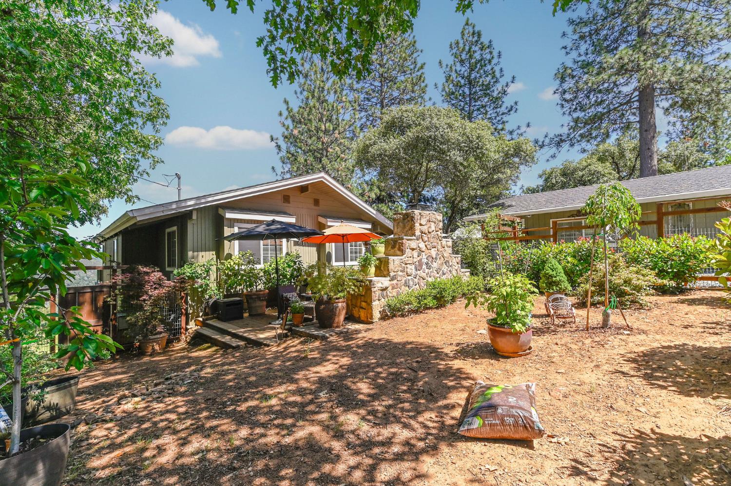 11266 Clinton Bar Road Pine Grove, CA 95665 - Photo 70 of 77 a front view of a house with a yard and potted plants