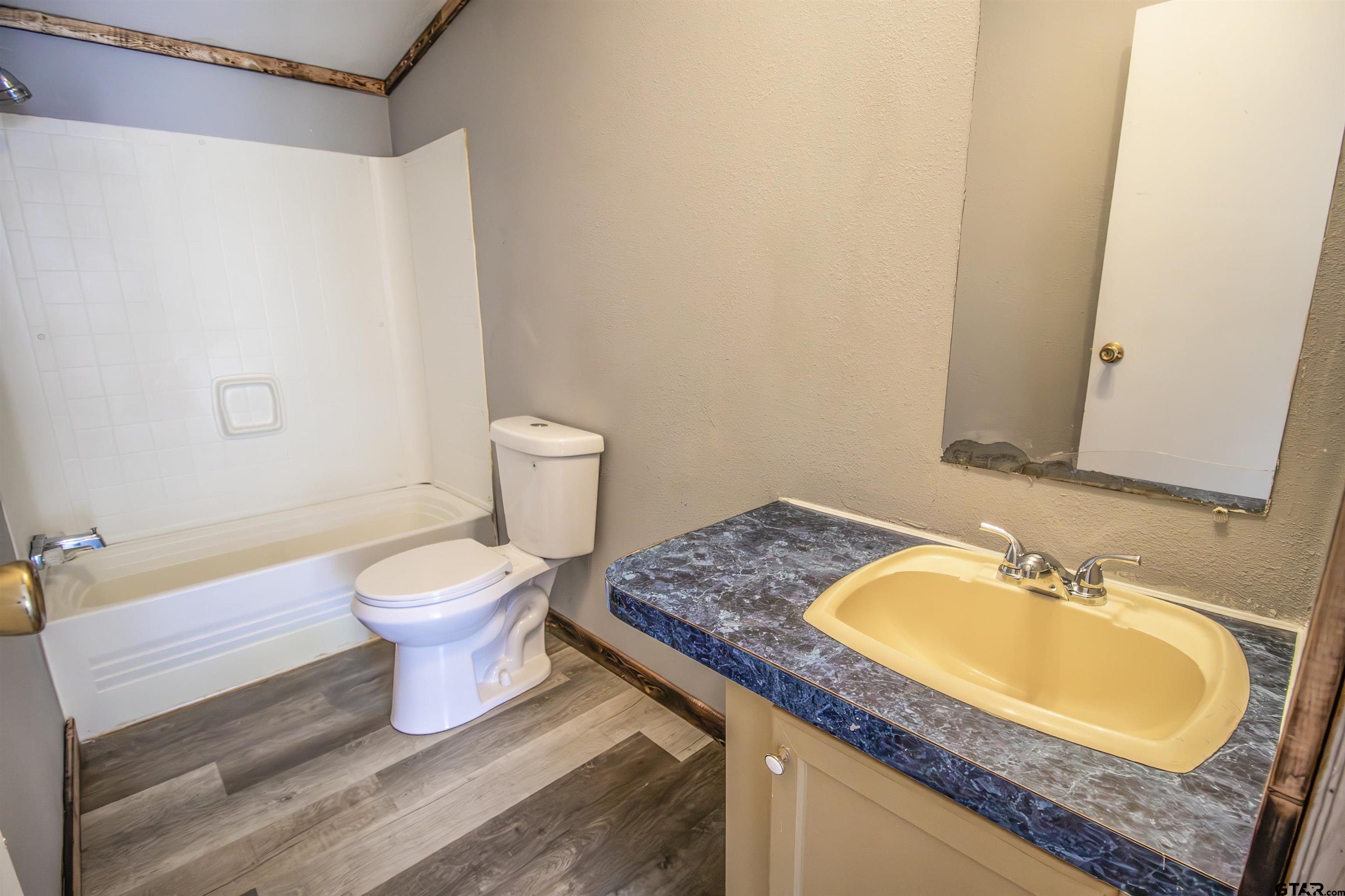 12450 Fannin Parkway Tyler, TX 75708 - Photo 24 of 39 a bathroom with a granite countertop sink toilet and a mirror