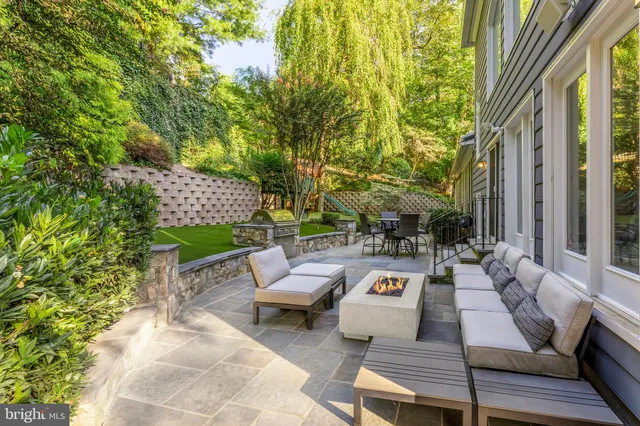 a outdoor living space with patio furniture