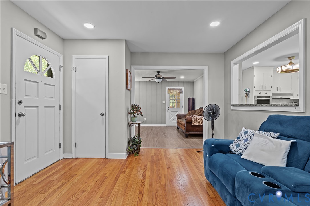 7586 Willson Road Henrico, VA 23231 - Photo 2 of 32 Foyer with light wood finished floors, recessed li