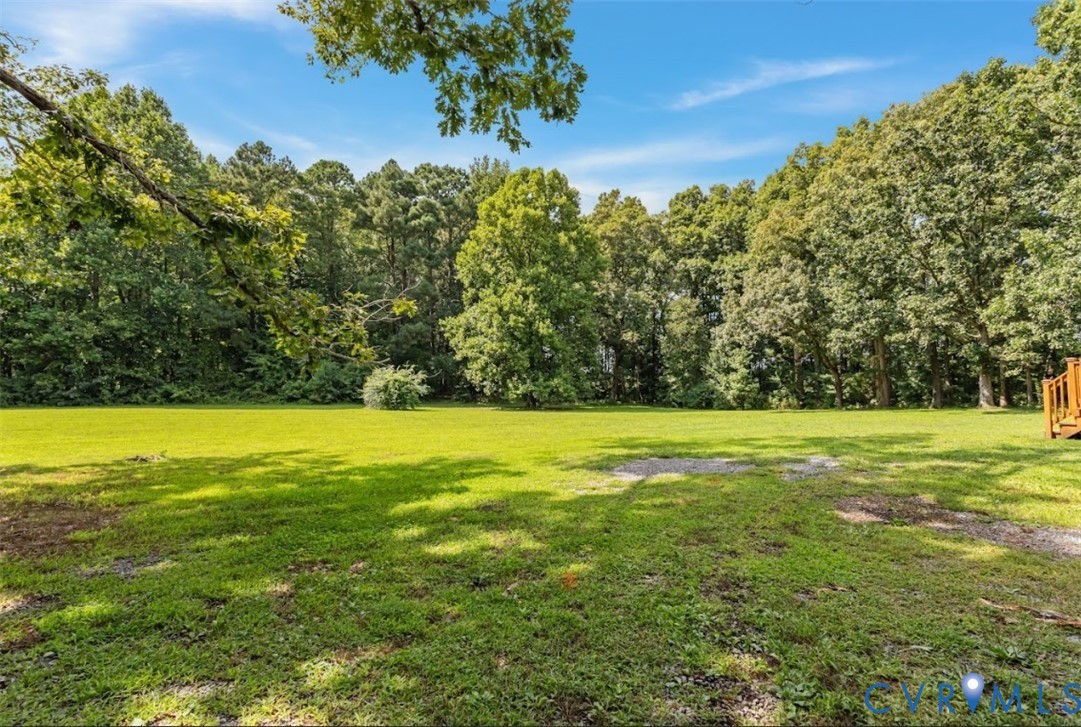 7586 Willson Road Henrico, VA 23231 - Photo 5 of 32 View of grassy yard featuring a forest view