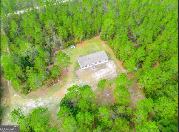 a view of a yard with plants